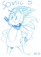 sonic the hedgehog by the famous artist rubino